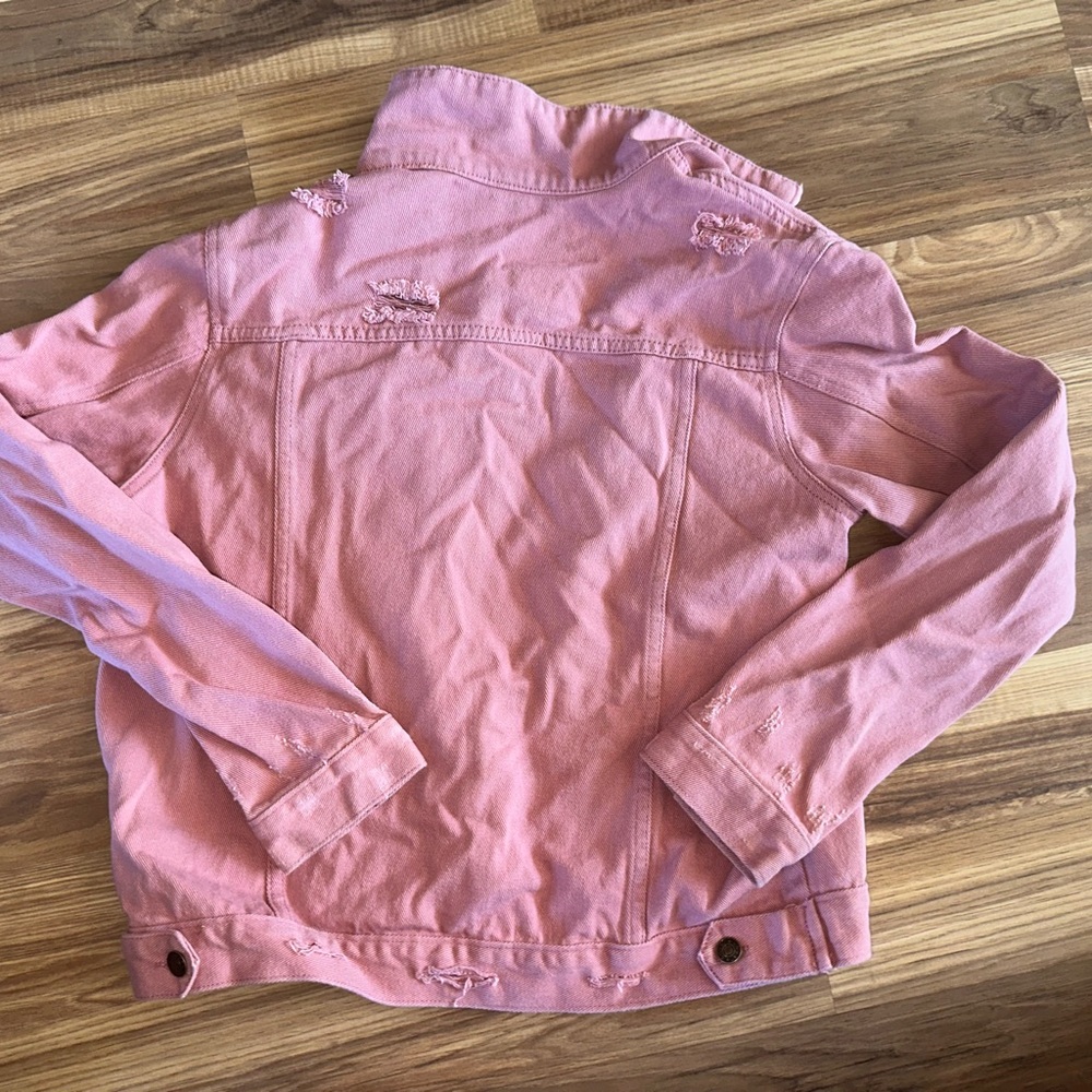 Amazon Essentials Light Pink Jean Jacket - image 2